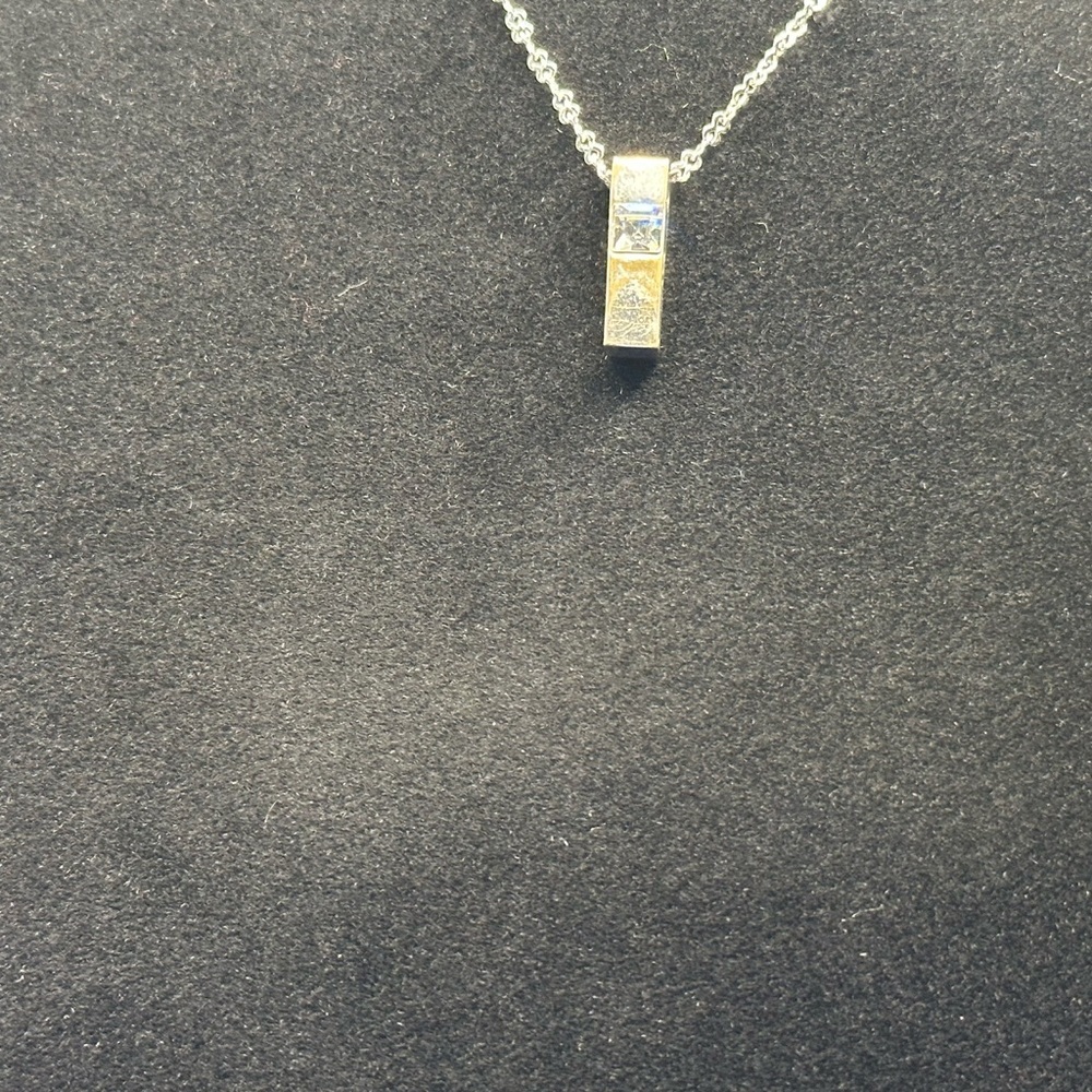 Nina Ricci silver crystal necklace